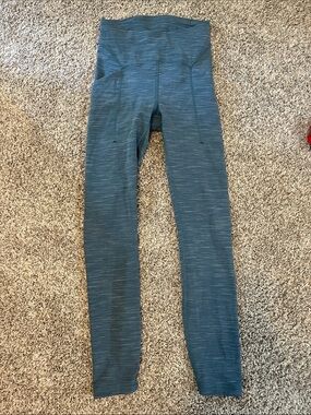 lululemon athletica Blue Space-Dye High-Rise Leggings